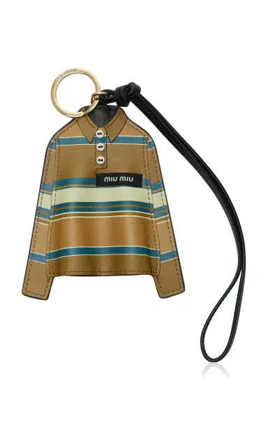 Miu Miu Leather T-Shirt Keychain | Thumbnail 3 Miu Miu Leather T-Shirt Keychain | Thumbnail 3
