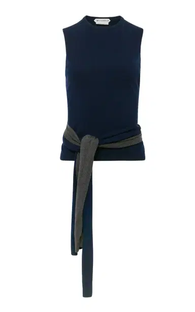 JW Anderson Waist-Tie Cotton-Cashmere Tank Top | Thumbnail 4 JW Anderson Waist-Tie Cotton-Cashmere Tank Top | Thumbnail 4