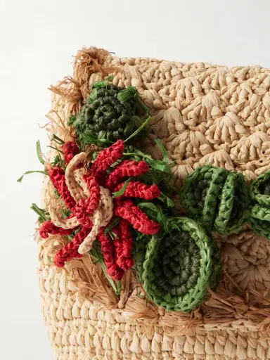 Anya Hindmarch Embellished Raffia Clutch | Thumbnail 5 Anya Hindmarch Embellished Raffia Clutch | Thumbnail 5