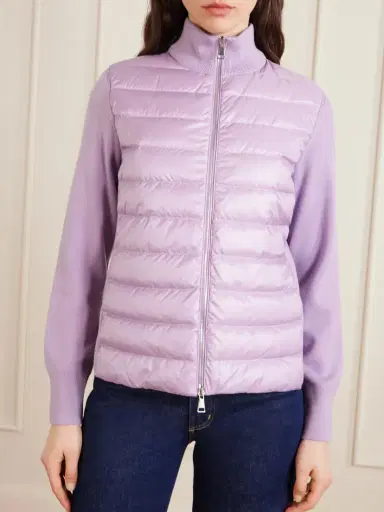 Moncler Appliquéd Wool And Quilted Shell Down Cardigan | Thumbnail 3 Moncler Appliquéd Wool And Quilted Shell Down Cardigan | Thumbnail 3