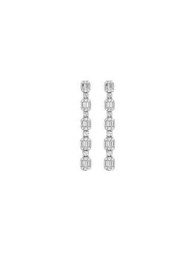 Wish Fine Jewelry 1.00ct Diamond 18K Dangle Drop Gold Earrings | Thumbnail 1 Wish Fine Jewelry 1.00ct Diamond 18K Dangle Drop Gold Earrings | Thumbnail 1