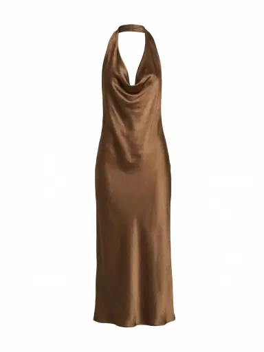 ALEJANDRA ALONSO ROJAS Draped Halter Midi Dress | Thumbnail 1 ALEJANDRA ALONSO ROJAS Draped Halter Midi Dress | Thumbnail 1
