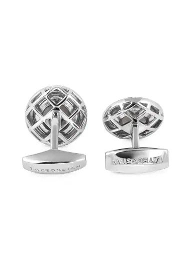 Tateossian Men's Moonstone & Sterling Silver Cufflinks - Grey | Thumbnail 3 Tateossian Men's Moonstone & Sterling Silver Cufflinks - Grey | Thumbnail 3