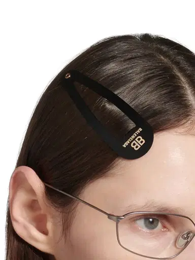 Balenciaga Women's Holli Snap Clip Set - Black | Thumbnail 4 Balenciaga Women's Holli Snap Clip Set - Black | Thumbnail 4