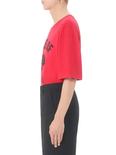 Valentino Garavani Men's Cotton T-Shirt with Panther Print - Red Black | Thumbnail 3 Valentino Garavani Men's Cotton T-Shirt with Panther Print - Red Black | Thumbnail 3