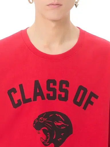 Valentino Garavani Men's Cotton T-Shirt with Panther Print - Red Black | Thumbnail 5 Valentino Garavani Men's Cotton T-Shirt with Panther Print - Red Black | Thumbnail 5