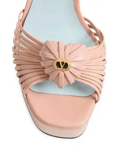 Valentino Garavani Women's Sandal Royal 115MM Platform Sandals in Kidskin - Beige - Size 12 | Thumbnail 5 Valentino Garavani Women's Sandal Royal 115MM Platform Sandals in Kidskin - Beige - Size 12 | Thumbnail 5