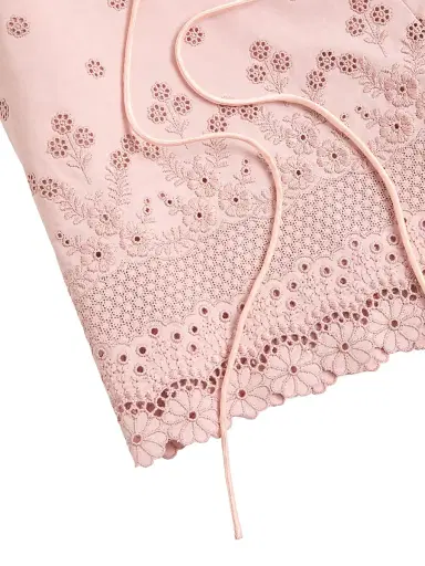 Valentino Garavani Women's Sangallo Shorts with Fleur A Jours Daisy Motif - Pink - Size 8 | Thumbnail 5 Valentino Garavani Women's Sangallo Shorts with Fleur A Jours Daisy Motif - Pink - Size 8 | Thumbnail 5