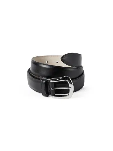 Brunello Cucinelli Men's Calfskin Belt - Black | Thumbnail 3 Brunello Cucinelli Men's Calfskin Belt - Black | Thumbnail 3