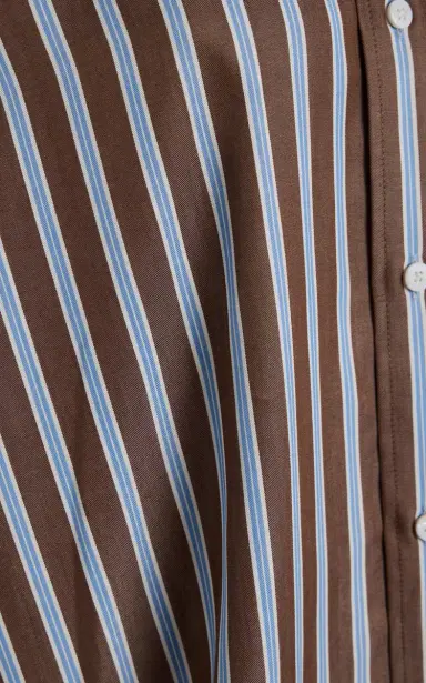 With Nothing Underneath Exclusive The Weekend Striped Shirt | Thumbnail 5 With Nothing Underneath Exclusive The Weekend Striped Shirt | Thumbnail 5