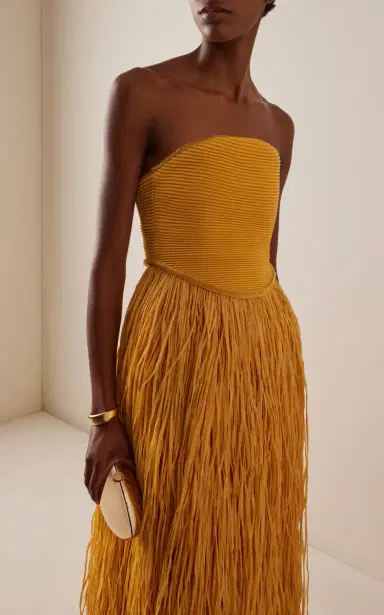 Aje Florentia Raffia Fringe Maxi Dress | Thumbnail 2 Aje Florentia Raffia Fringe Maxi Dress | Thumbnail 2