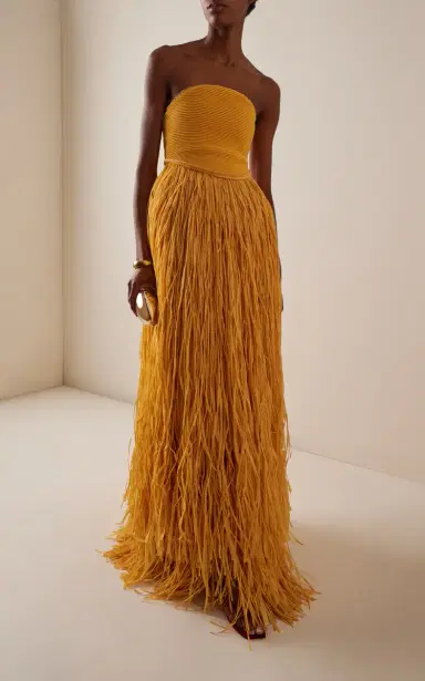 Aje Florentia Raffia Fringe Maxi Dress | Thumbnail 3 Aje Florentia Raffia Fringe Maxi Dress | Thumbnail 3