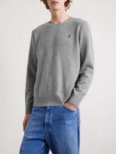 Polo Ralph Lauren Logo-Embroidered Wool and Cashmere-Blend Sweater - Men | Thumbnail 3 Polo Ralph Lauren Logo-Embroidered Wool and Cashmere-Blend Sweater - Men | Thumbnail 3