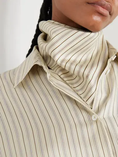 TOTEME Signature Striped Silk-twill Scarf | Thumbnail 2 TOTEME Signature Striped Silk-twill Scarf | Thumbnail 2