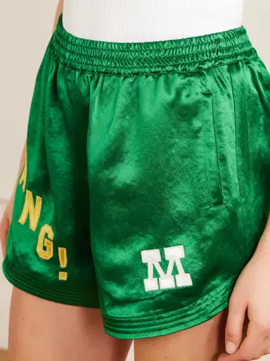 Mother The Star Player Embroidered Satin Shorts | Thumbnail 5 Mother The Star Player Embroidered Satin Shorts | Thumbnail 5
