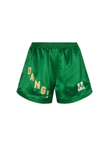 Mother The Star Player Embroidered Satin Shorts | Thumbnail 1 Mother The Star Player Embroidered Satin Shorts | Thumbnail 1