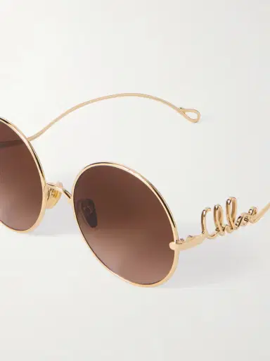 Chloé Iconic Round-frame Gold-tone Sunglasses | Thumbnail 5 Chloé Iconic Round-frame Gold-tone Sunglasses | Thumbnail 5