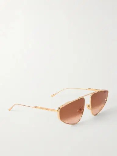 Bottega Veneta Eyewear Ribbon Aviator-style Gold-tone Sunglasses | Thumbnail 3 Bottega Veneta Eyewear Ribbon Aviator-style Gold-tone Sunglasses | Thumbnail 3