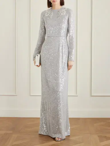 Erdem Crystal-embroidered Sequined Georgette Gown | Thumbnail 2 Erdem Crystal-embroidered Sequined Georgette Gown | Thumbnail 2