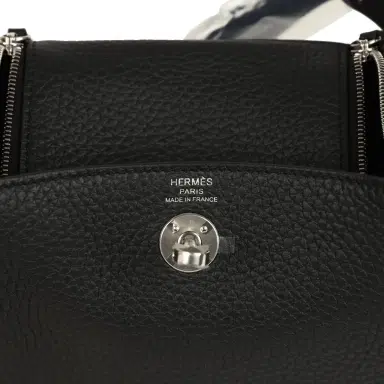 HERMÈS Hermes Mini Lindy II Black Clemence Palladium Hardware | Thumbnail 8 HERMÈS Hermes Mini Lindy II Black Clemence Palladium Hardware | Thumbnail 8