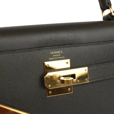 HERMÈS Pre-owned Hermes Kelly Sellier 28 Graphite Madame Gold Hardware | Thumbnail 7 HERMÈS Pre-owned Hermes Kelly Sellier 28 Graphite Madame Gold Hardware | Thumbnail 7