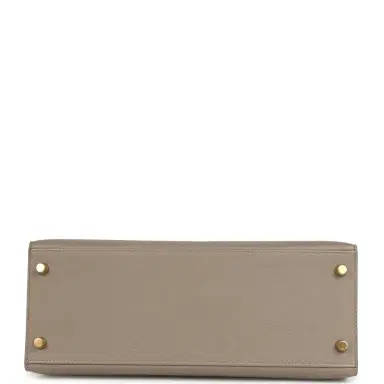 HERMÈS Pre-owned Hermes Kelly Sellier 28 Gris Asphalt Epsom Gold Hardware | Thumbnail 6 HERMÈS Pre-owned Hermes Kelly Sellier 28 Gris Asphalt Epsom Gold Hardware | Thumbnail 6