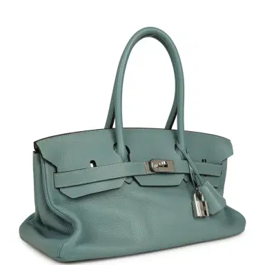 HERMÈS Vintage Hermes Shoulder Birkin 42 JPG Ciel Togo Palladium Hardware | Thumbnail 2 HERMÈS Vintage Hermes Shoulder Birkin 42 JPG Ciel Togo Palladium Hardware | Thumbnail 2