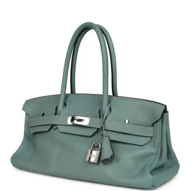 HERMÈS Vintage Hermes Shoulder Birkin 42 JPG Ciel Togo Palladium Hardware | Thumbnail 5 HERMÈS Vintage Hermes Shoulder Birkin 42 JPG Ciel Togo Palladium Hardware | Thumbnail 5