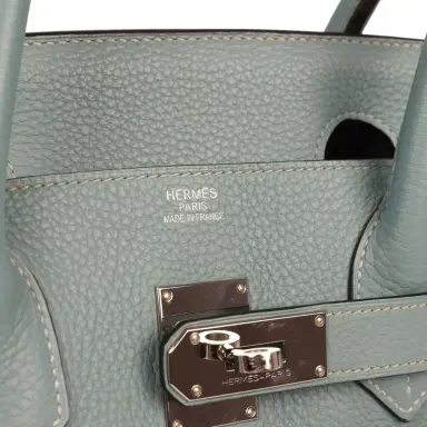 HERMÈS Vintage Hermes Shoulder Birkin 42 JPG Ciel Togo Palladium Hardware | Thumbnail 7 HERMÈS Vintage Hermes Shoulder Birkin 42 JPG Ciel Togo Palladium Hardware | Thumbnail 7