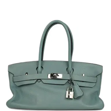 HERMÈS Vintage Hermes Shoulder Birkin 42 JPG Ciel Togo Palladium Hardware | Thumbnail 1 HERMÈS Vintage Hermes Shoulder Birkin 42 JPG Ciel Togo Palladium Hardware | Thumbnail 1
