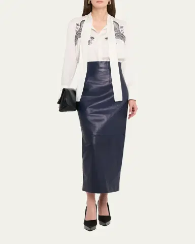 Kobi Halperin Cynthia Lace-Print Stretch Silk Blouse | Thumbnail 2 Kobi Halperin Cynthia Lace-Print Stretch Silk Blouse | Thumbnail 2