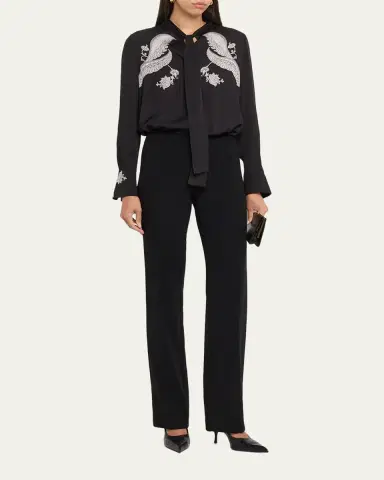 Kobi Halperin Cynthia Lace-Print Stretch Silk Blouse | Thumbnail 11 Kobi Halperin Cynthia Lace-Print Stretch Silk Blouse | Thumbnail 11