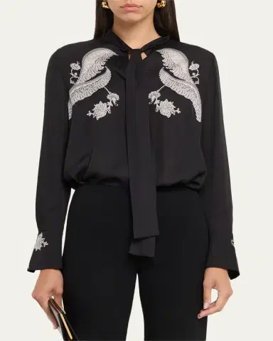 Kobi Halperin Cynthia Lace-Print Stretch Silk Blouse | Thumbnail 13 Kobi Halperin Cynthia Lace-Print Stretch Silk Blouse | Thumbnail 13