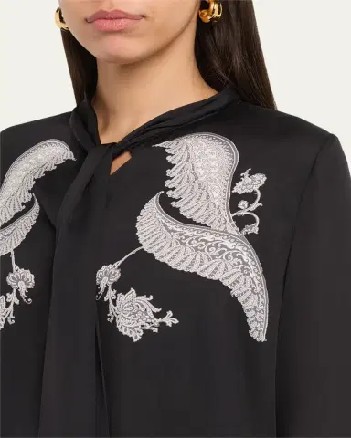 Kobi Halperin Cynthia Lace-Print Stretch Silk Blouse | Thumbnail 14 Kobi Halperin Cynthia Lace-Print Stretch Silk Blouse | Thumbnail 14