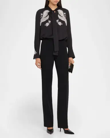 Kobi Halperin Cynthia Lace-Print Stretch Silk Blouse | Thumbnail 15 Kobi Halperin Cynthia Lace-Print Stretch Silk Blouse | Thumbnail 15