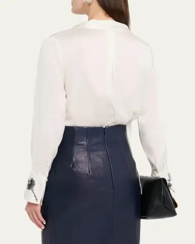 Kobi Halperin Cynthia Lace-Print Stretch Silk Blouse | Thumbnail 3 Kobi Halperin Cynthia Lace-Print Stretch Silk Blouse | Thumbnail 3