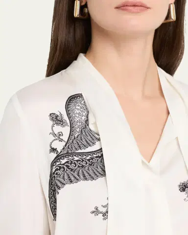 Kobi Halperin Cynthia Lace-Print Stretch Silk Blouse | Thumbnail 5 Kobi Halperin Cynthia Lace-Print Stretch Silk Blouse | Thumbnail 5
