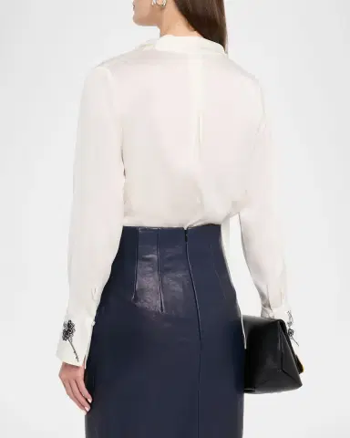 Kobi Halperin Cynthia Lace-Print Stretch Silk Blouse | Thumbnail 7 Kobi Halperin Cynthia Lace-Print Stretch Silk Blouse | Thumbnail 7