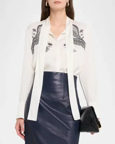 Kobi Halperin Cynthia Lace-Print Stretch Silk Blouse | Thumbnail 8 Kobi Halperin Cynthia Lace-Print Stretch Silk Blouse | Thumbnail 8