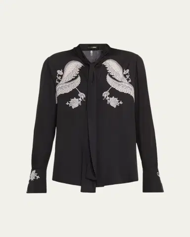 Kobi Halperin Cynthia Lace-Print Stretch Silk Blouse | Thumbnail 10 Kobi Halperin Cynthia Lace-Print Stretch Silk Blouse | Thumbnail 10