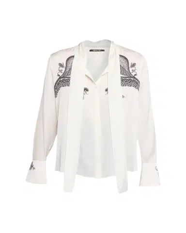 Kobi Halperin Cynthia Lace-Print Stretch Silk Blouse | Thumbnail 1 Kobi Halperin Cynthia Lace-Print Stretch Silk Blouse | Thumbnail 1