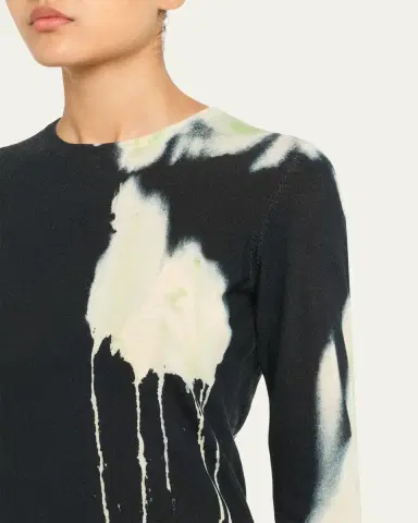 Jason Wu Collection Watercolor Floral Merino Wool Crewneck Sweater | Thumbnail 5 Jason Wu Collection Watercolor Floral Merino Wool Crewneck Sweater | Thumbnail 5