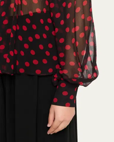 Ronny Kobo Zenia Sheer Polka-Dot Top | Thumbnail 5 Ronny Kobo Zenia Sheer Polka-Dot Top | Thumbnail 5