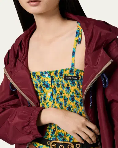 Miu Miu Technical Nylon Parka Jacket | Thumbnail 2 Miu Miu Technical Nylon Parka Jacket | Thumbnail 2