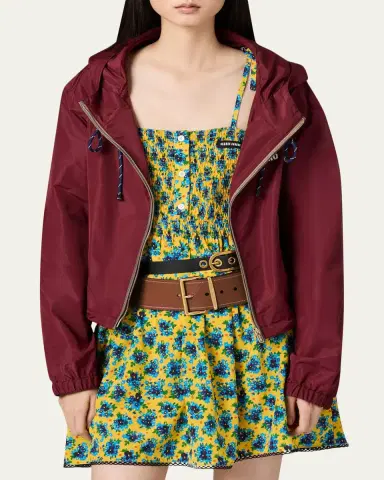 Miu Miu Technical Nylon Parka Jacket | Thumbnail 4 Miu Miu Technical Nylon Parka Jacket | Thumbnail 4
