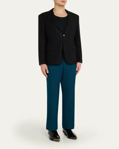 Versace Men's Python-Jacquard Wool-Blend Blazer | Thumbnail 2 Versace Men's Python-Jacquard Wool-Blend Blazer | Thumbnail 2