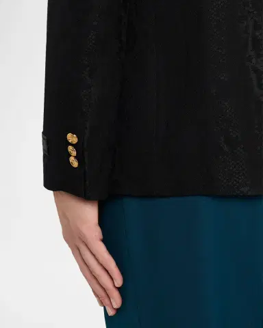 Versace Men's Python-Jacquard Wool-Blend Blazer | Thumbnail 12 Versace Men's Python-Jacquard Wool-Blend Blazer | Thumbnail 12