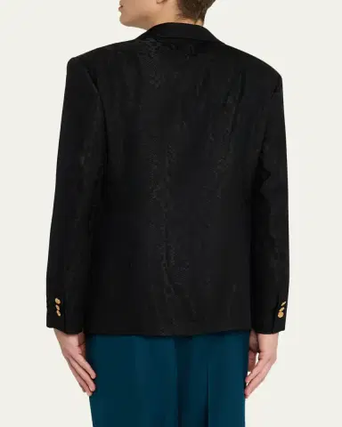 Versace Men's Python-Jacquard Wool-Blend Blazer | Thumbnail 3 Versace Men's Python-Jacquard Wool-Blend Blazer | Thumbnail 3