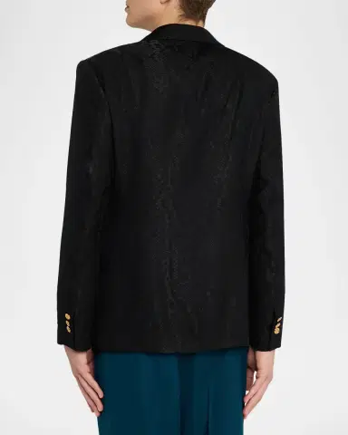 Versace Men's Python-Jacquard Wool-Blend Blazer | Thumbnail 7 Versace Men's Python-Jacquard Wool-Blend Blazer | Thumbnail 7