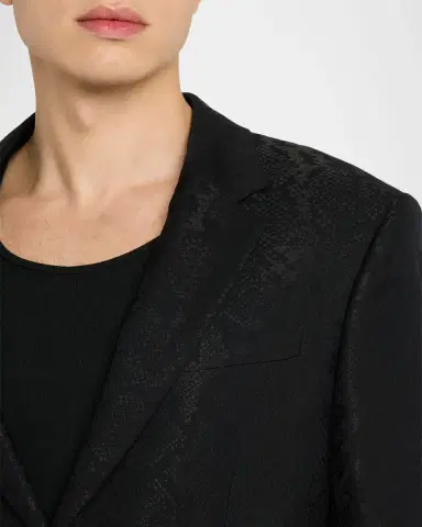 Versace Men's Python-Jacquard Wool-Blend Blazer | Thumbnail 9 Versace Men's Python-Jacquard Wool-Blend Blazer | Thumbnail 9